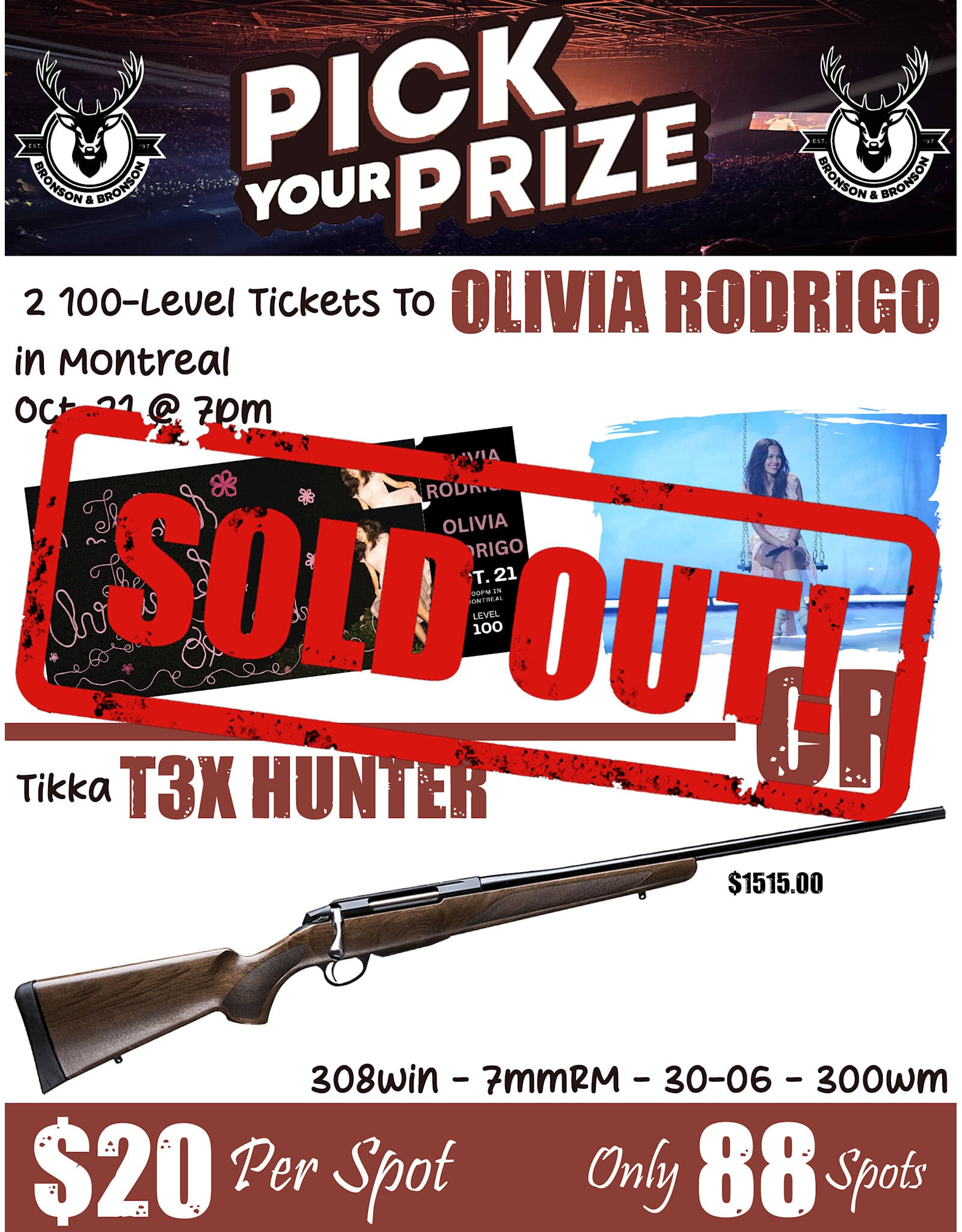 DRAW #1926 - Pick Your Prize - Olivia Rodrigo OR Tikka!