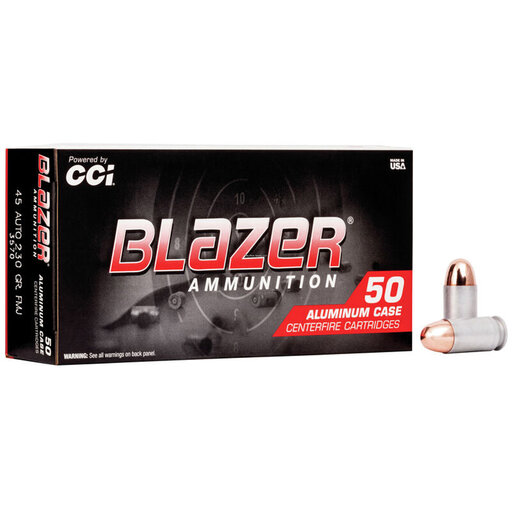 CCI 3570 Blazer Centerfire Pistol Ammo 45 ACP 230Gr 50Rnd FMJ Blazer