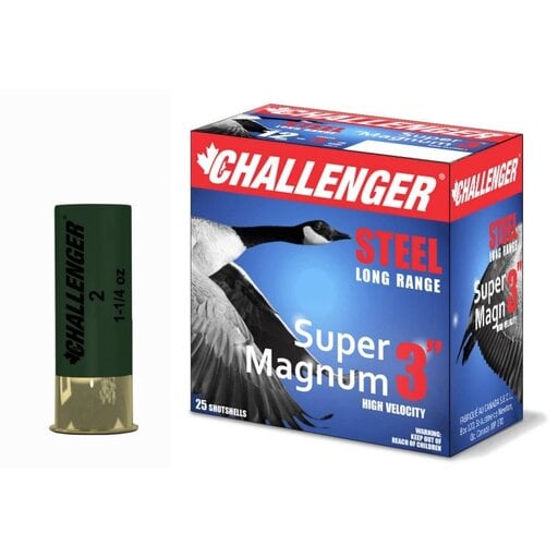 12GA Challenger 3" SUPER MAG #4 STEEL 1.1/8OZ