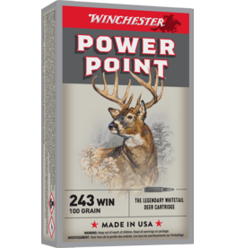 Winchester Winchester X2432 Super-X Rifle Ammo 243 , Power-Point, 100 Grains, 2960 fps, 20, Boxed
