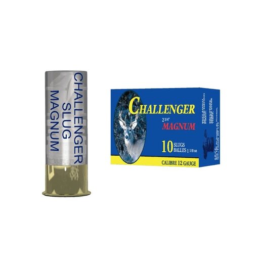 Challenger Ammo 12Ga 2-3/4" Rifled Slugs 10Rnds