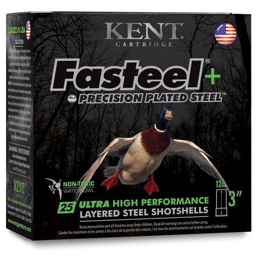 Kent Fasteel +2 12GA #2/#4 (3") 1 1/4 25ct