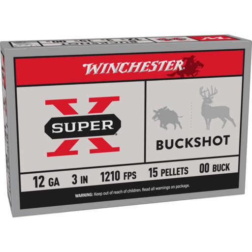 Winchester Buckshot 12GA 3" 15 pellets 00 Buck 5rds