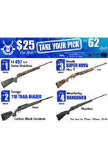 DRAW #1939 - Take Your Pick - CZ, Savage, Benelli OR Weatherby!