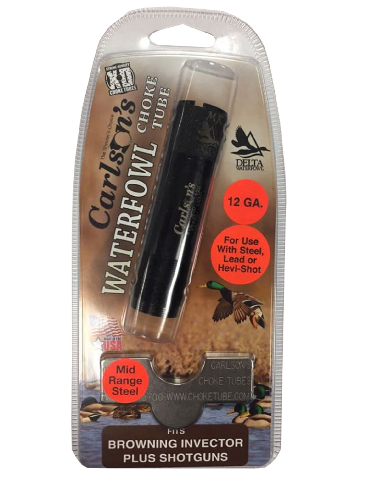 Carlson's Choke Tubes Carlson's Waterfowl Steel Choke Tube - Browning Invector Plus 12GA  Mid