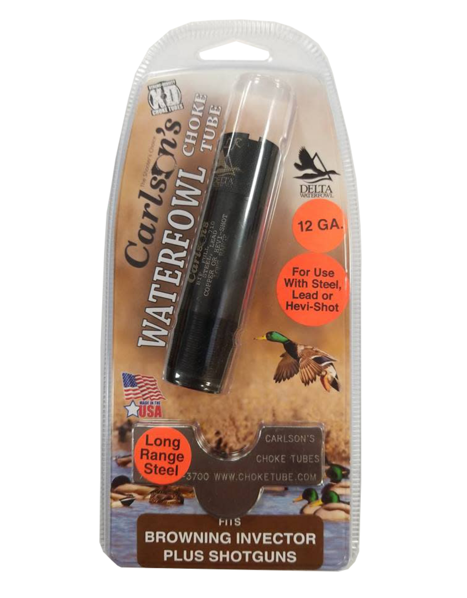 Carlson's Choke Tubes Carlson's Waterfowl Steel Choke Tube - Browning Invector Plus 12GA  Long