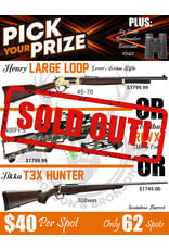 DRAW #1938 - Pick Your Prize - Henry, Excalibur OR Tikka!