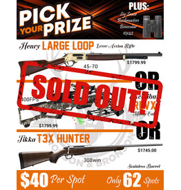 DRAW #1938 - Pick Your Prize - Henry, Excalibur OR Tikka!