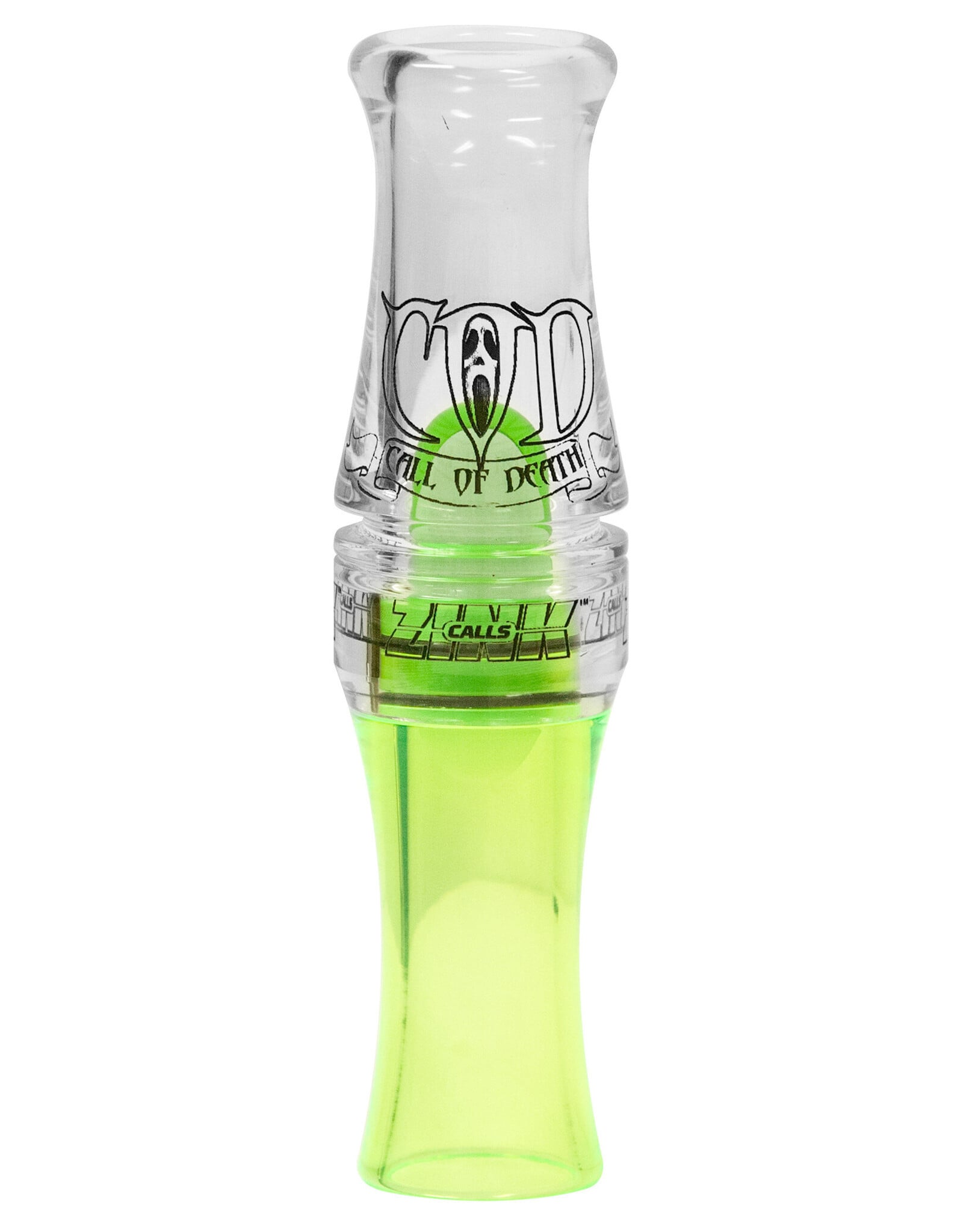 Zink Calls Call Of Death Polycarbonate Goose Call - Single Reed -LEMON DROP