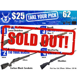 DRAW #1939 - Take Your Pick - CZ, Savage, Benelli OR Weatherby!