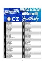 DRAW #1939 - Take Your Pick - CZ, Savage, Benelli OR Weatherby!