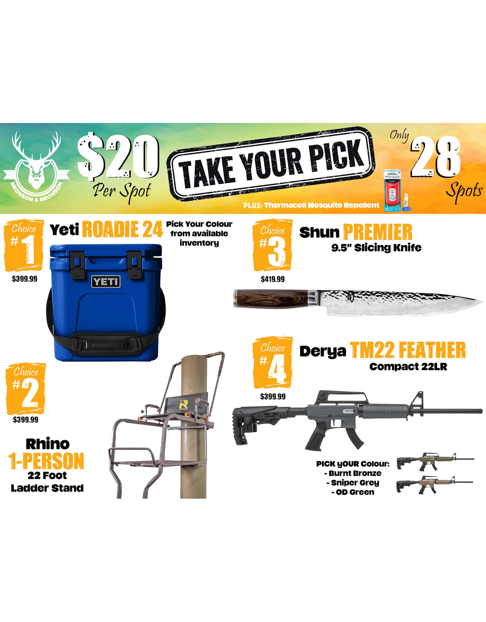 DRAW #1943 - Take Your Pick - Yeti, Rhino, Shun OR Derya!