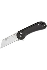 Civivi CIVIVI Knives Elementum Utility Button Lock Flipper Knife 2.26" 6Cr Replaceable Utility Blade, Black Aluminum Handles, Reversible Clip