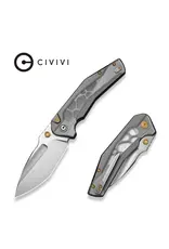 Civivi CIVIVI Wellmax Thumb Stud & Button Lock Knife Gray Aluminum Handle