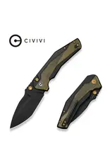 Civivi CIVIVI Wellmax Thumb Stud & Button Lock Knife Black Aluminum Handle