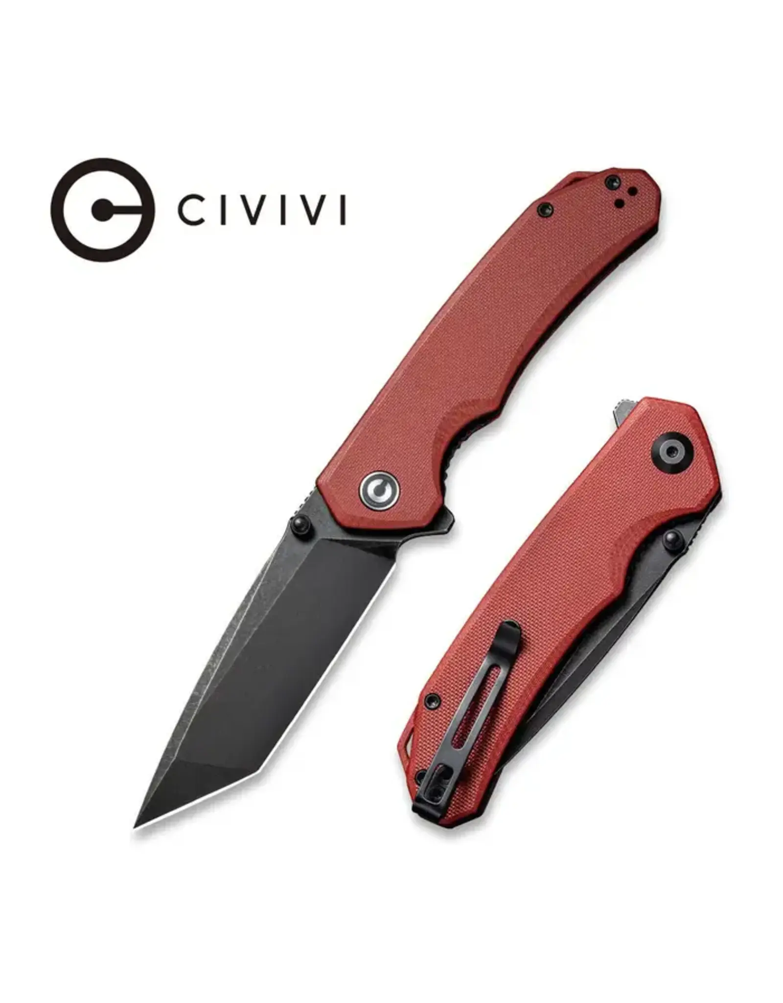 Civivi CIVIVI Brazen Flipper & Thumb Stud Burgundy