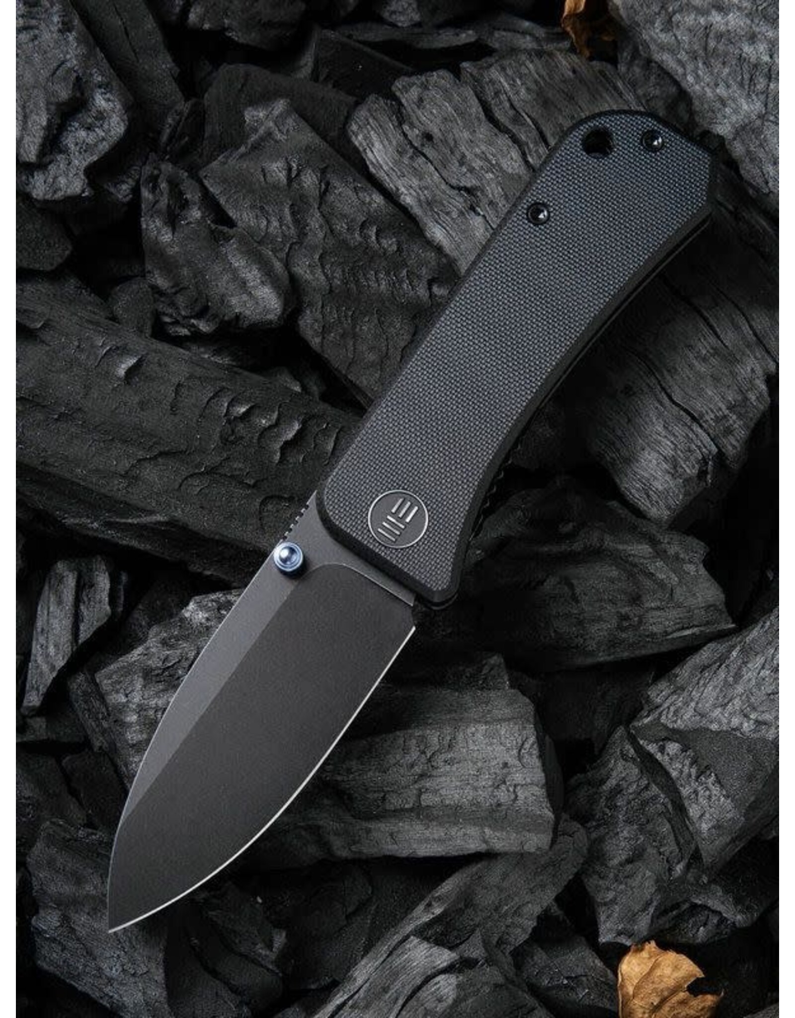 We Knife Co Ltd We Knife Company Ben Petersen Banter Folding Knife 2.9" S35VN Black Stonewashed Spear Point Blade, Black G10 Handles, Liner Lock - 2004B