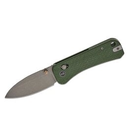 We Knife Co Ltd We Knife Company Ben Petersen Banter 2 Crossbar Lock Folding Knife 2.87" S35VN Gray Stonewashed Drop Point Blade, Green Canvas Micarta Handles, Reversible Clip - WE23075-3