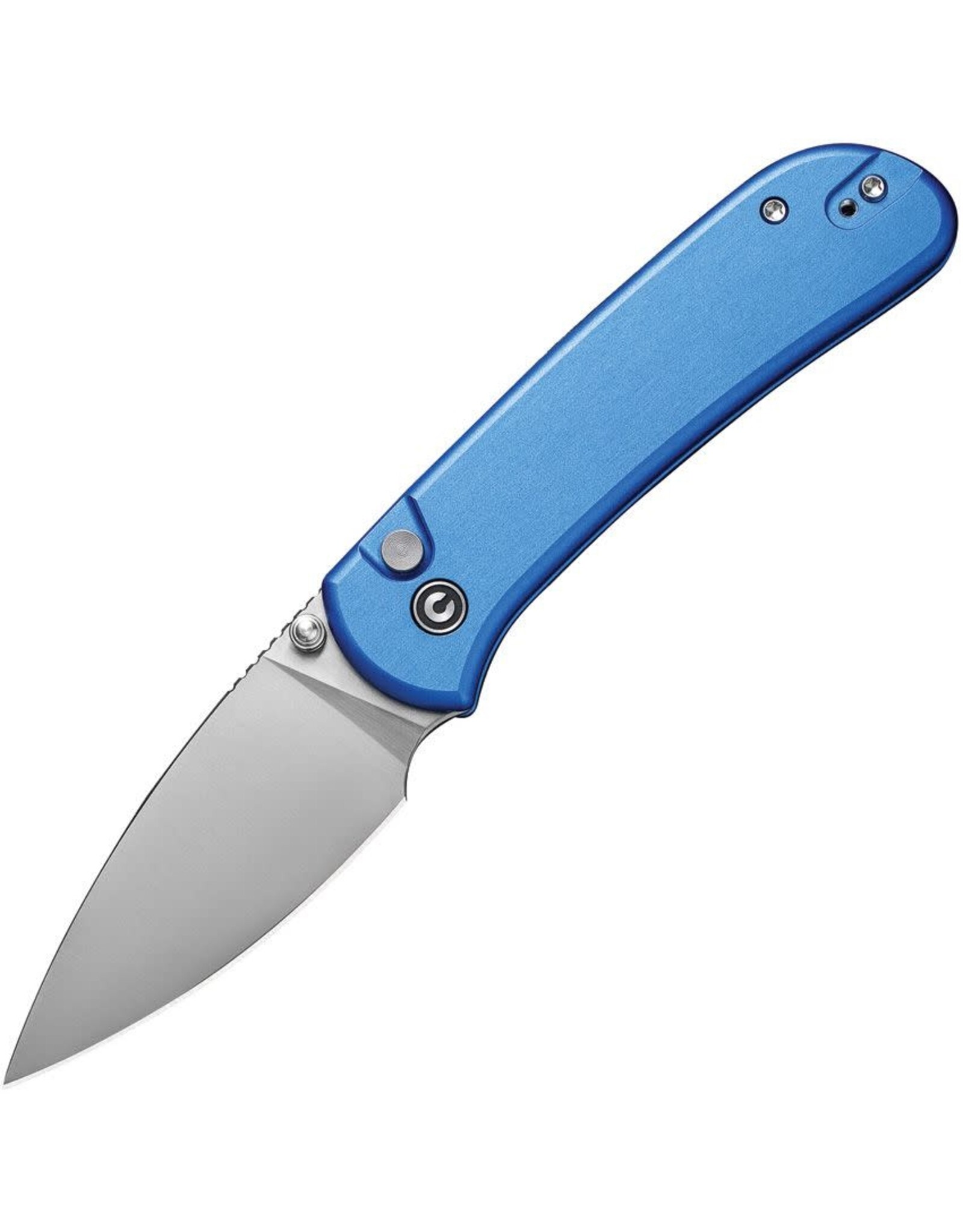 Civivi CIVIVI Knives Qubit Folding Knife 2.98" 14C28N Satin Drop Point Blade, Blue Aluminum Handles, Button Lock - C22030E-3