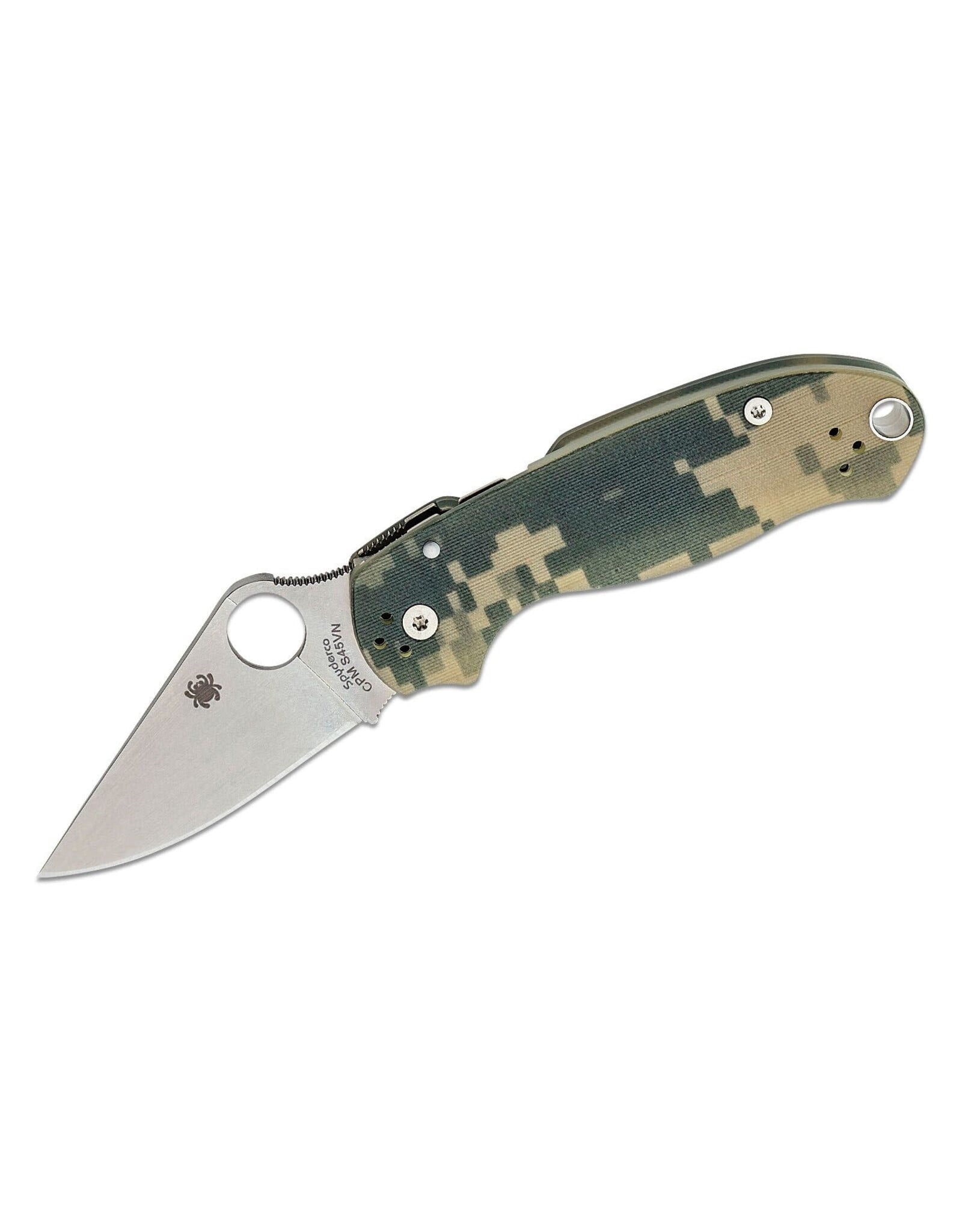 Spyderco Spyderco Para 3 Folding Knife 3" S45VN Satin Plain Blade, Digital Camo G10 Handles (Paramilitary 3) - C223GPCMO
