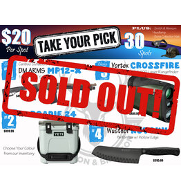 DRAW #1942 - Take Your Pick - Cariboo, Yeti, Vortex OR Wusthof!