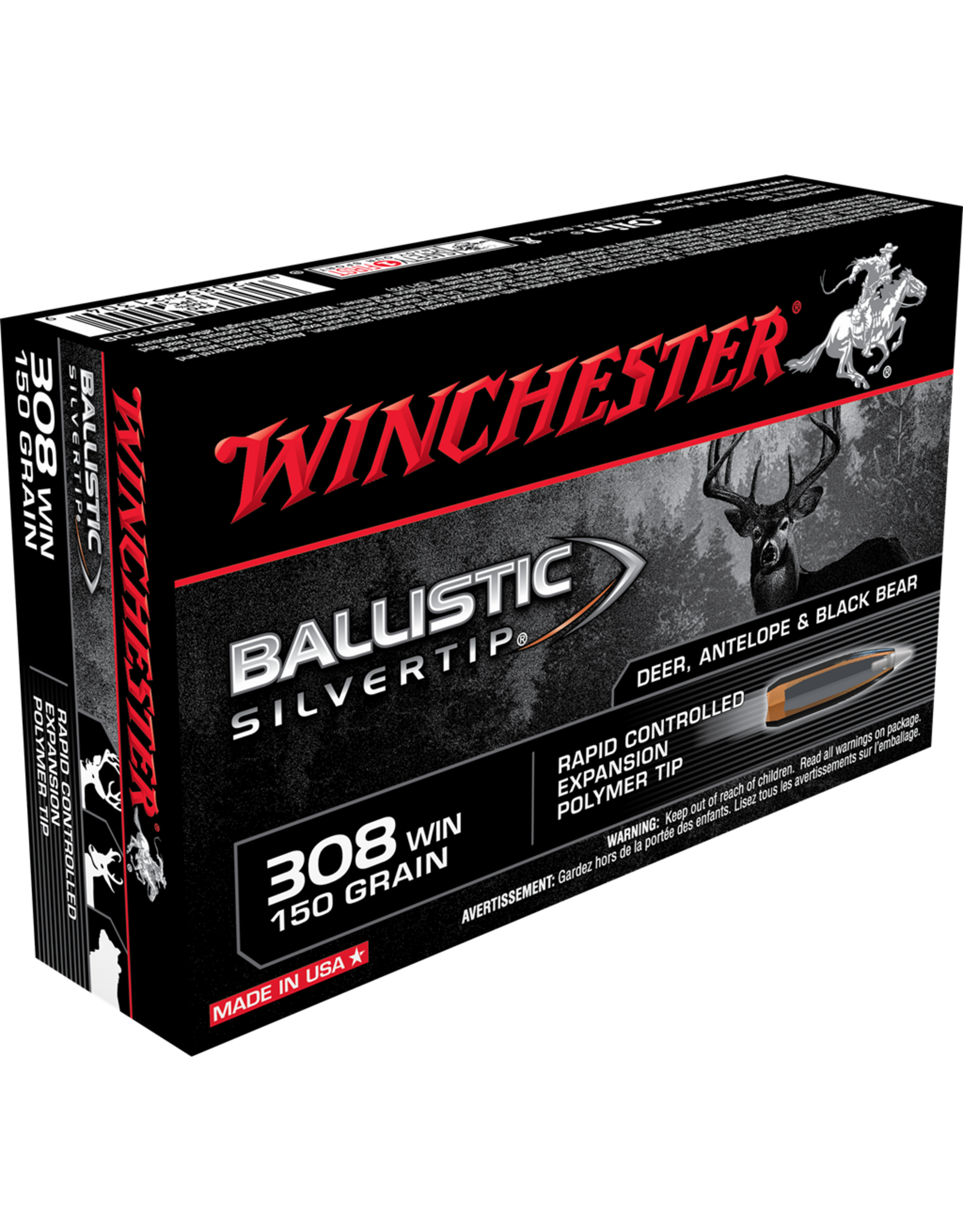 Winchester WINCHESTER BALLISTIC SILVERTIP 308 W 2810 FPS IN 150 GR