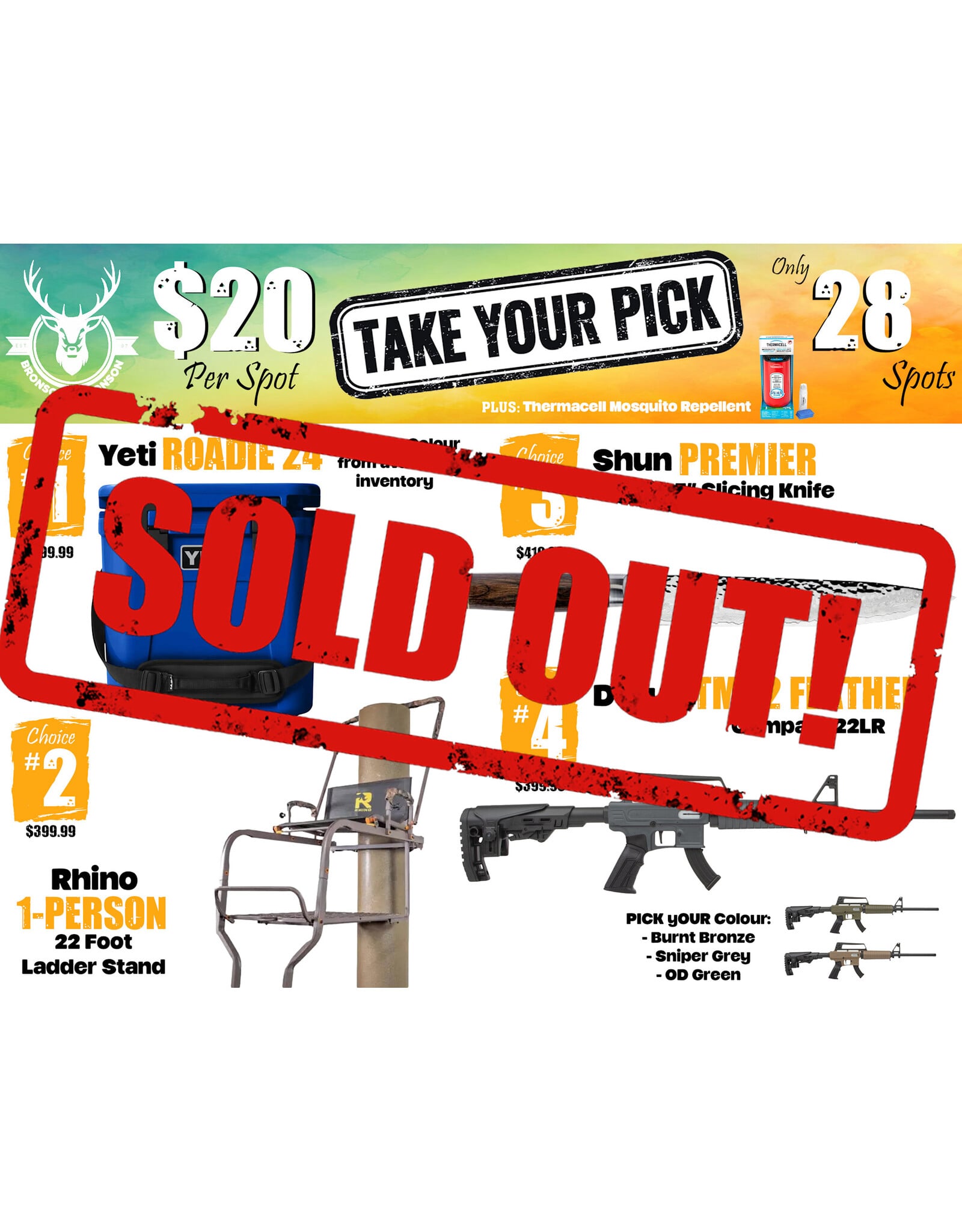 DRAW #1943 - Take Your Pick - Yeti, Rhino, Shun OR Derya!