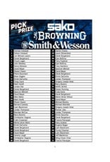 DRAW #1944 - Pick Your Prize - Smith & Wesson, Browning OR Sako!