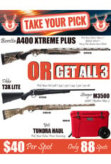 DRAW #1952 - Take Your Pick - Beretta OR Tikka, Stoeger + Yeti!