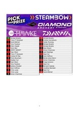 DRAW #1936 - Pick Your Prize - Hawke, Diamond, Steambow OR Daiwa!