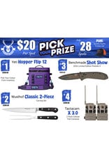 DRAW #1954 - Pick Your Prize - Yeti, Wusthof, Benchmade OR Tactacam!