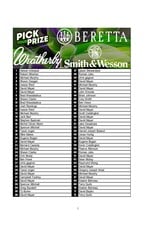 DRAW #1949 - Pick Your Prize - Smith & Wesson, Beretta OR Weatherby!