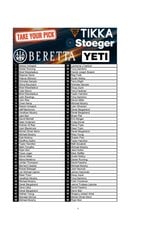 DRAW #1952 - Take Your Pick - Beretta OR Tikka, Stoeger + Yeti!