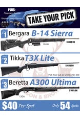 DRAW #1956 - Take Your Pick - Bergara, Tikka OR Beretta!