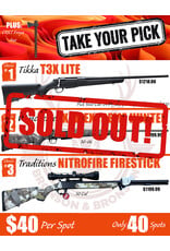 DRAW #1955 - Take Your Pick - Tikka, Winchester OR Traditions!