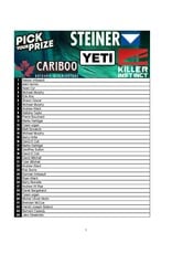 DRAW #1953 - Pick Your Prize - Yeti, Steiner, Killer Instinct OR Cariboo Outdoors!