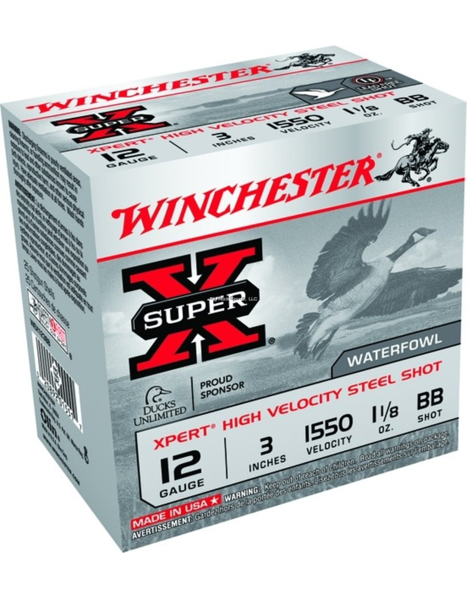 Winchester 12GA Winchester Super X 3" 1.1/8 OZ. BB HV STEEL WEX123BB