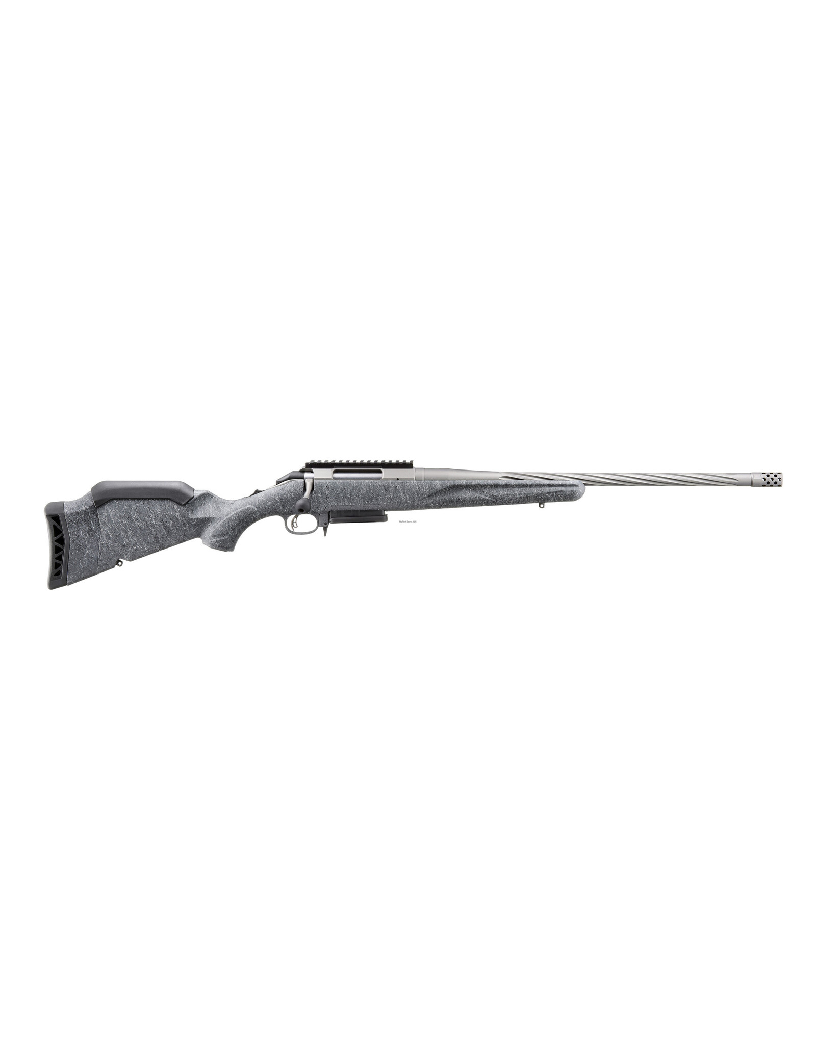 Ruger Ruger American Gen II Bolt Action Rifle, 6.5 Creed. 20" Spiral Gun Metal Grey Bbl, Grey Splatter Stock, Base, 3+1 Rnd