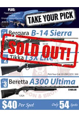 DRAW #1956 - Take Your Pick - Bergara, Tikka OR Beretta!