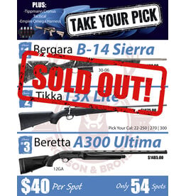 DRAW #1956 - Take Your Pick - Bergara, Tikka OR Beretta!
