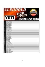 DRAW #1957 - Pick Your Prize - Leupold, Rhino, Derya OR Yeti!