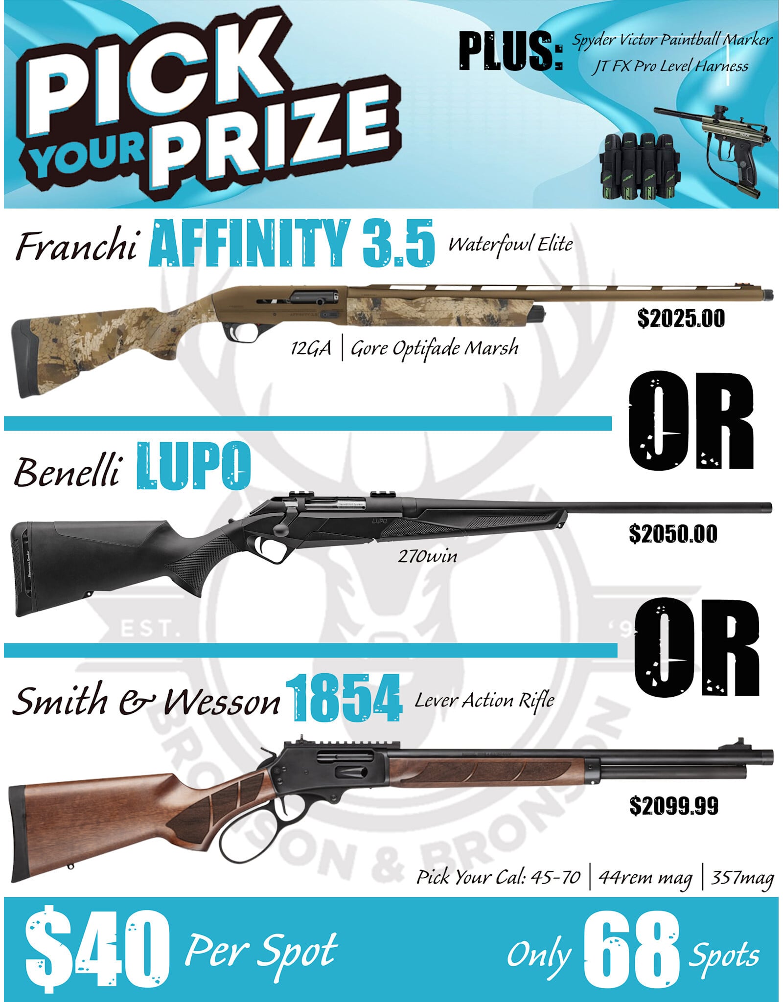 DRAW #1963 - Pick Your Prize - Franchi, Benelli OR Smith & Wesson!