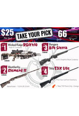 DRAW #1964 - Take Your Pick - Wicked Ridge, Weatherby, Bergara OR Tikka!