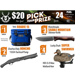 DRAW #1965 - Pick Your Prize - Yeti, Charles Daly, Benchmade OR Lucky Duck!