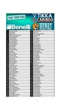 DRAW #1960 - Take Your Pick - Benelli OR Henry, Tikka + Cariboo!