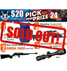 DRAW #1962 - Pick Your Prize - Yeti, Rock Island Armory, Steambow OR Vortex!