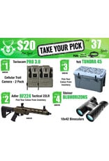 DRAW #1969 - Take Your Pick - Tactacam, Adler, Yeti OR Steiner!