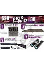 DRAW #1972 - Pick Your Prize - Tactacam, Churchill, Benchmade OR Steiner!
