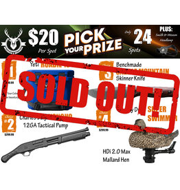 DRAW #1965 - Pick Your Prize - Yeti, Charles Daly, Benchmade OR Lucky Duck!