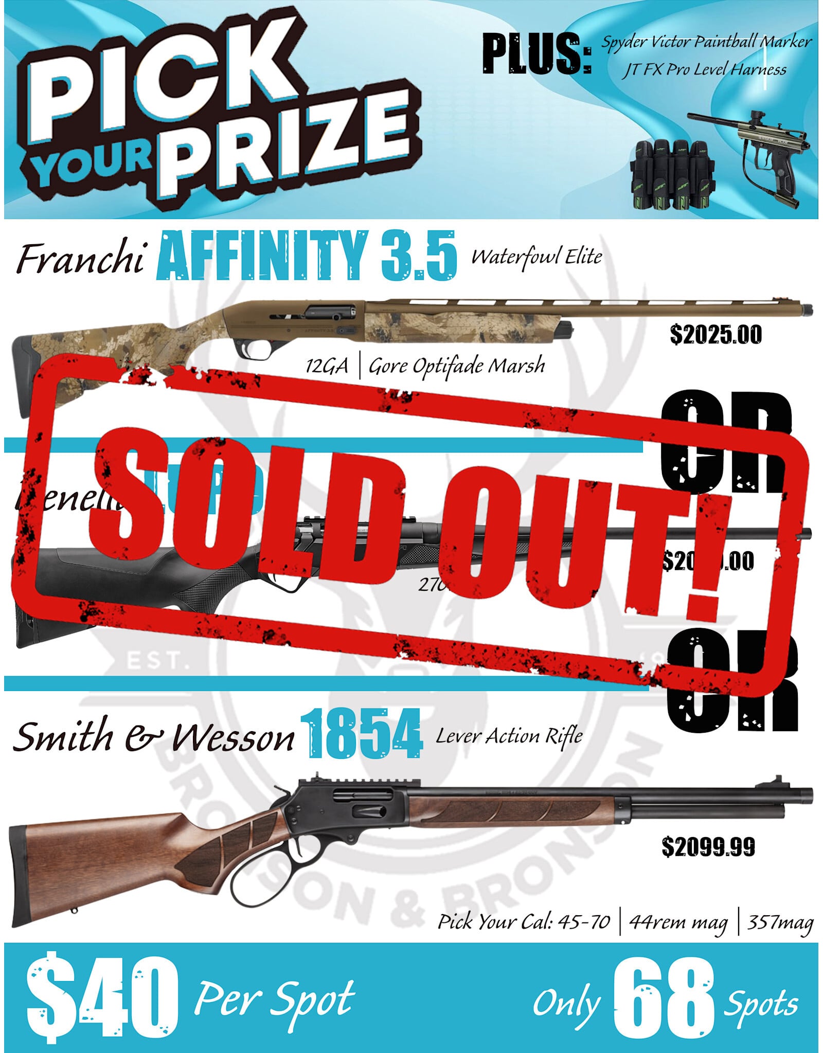 DRAW #1963 - Pick Your Prize - Franchi, Benelli OR Smith & Wesson!